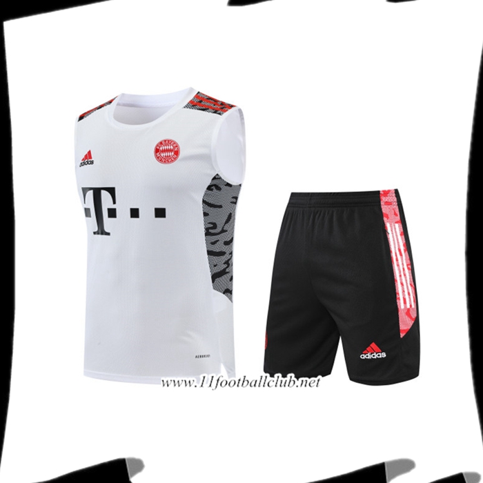 Le Nouveaux Training Sans Manches + Short Bayern Munich Blanc 2022/2023