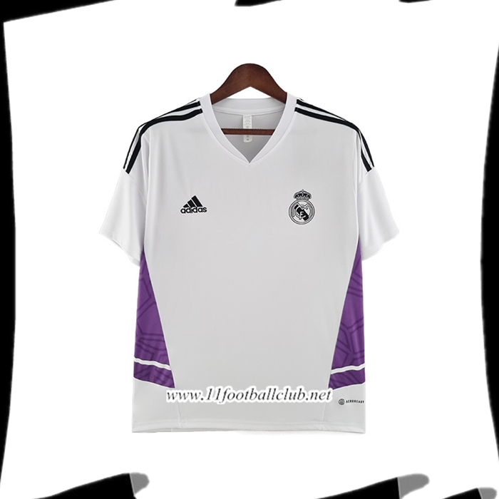 Le Nouveaux Training T-Shirts Real Madrid Blanc/Pourpre 2022/2023