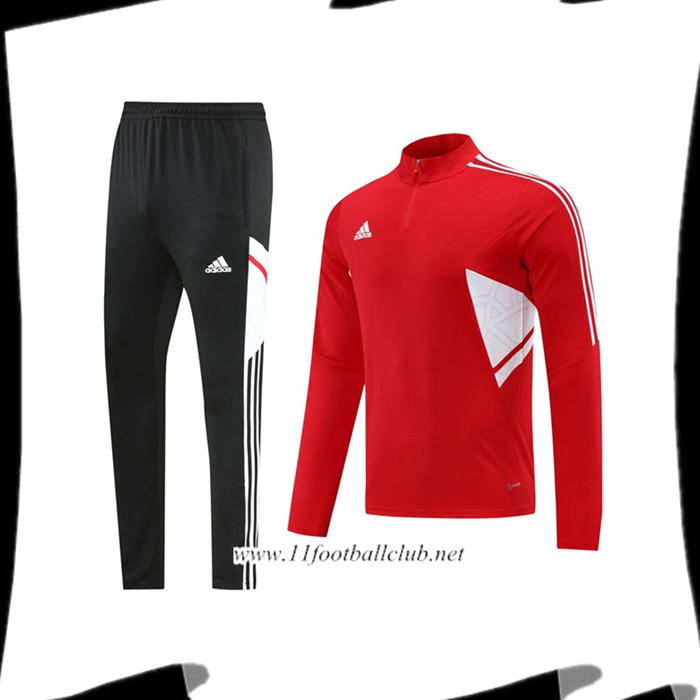 Le Nouveau Ensemble Survetement de Foot Adidas Rouge 2022/2023