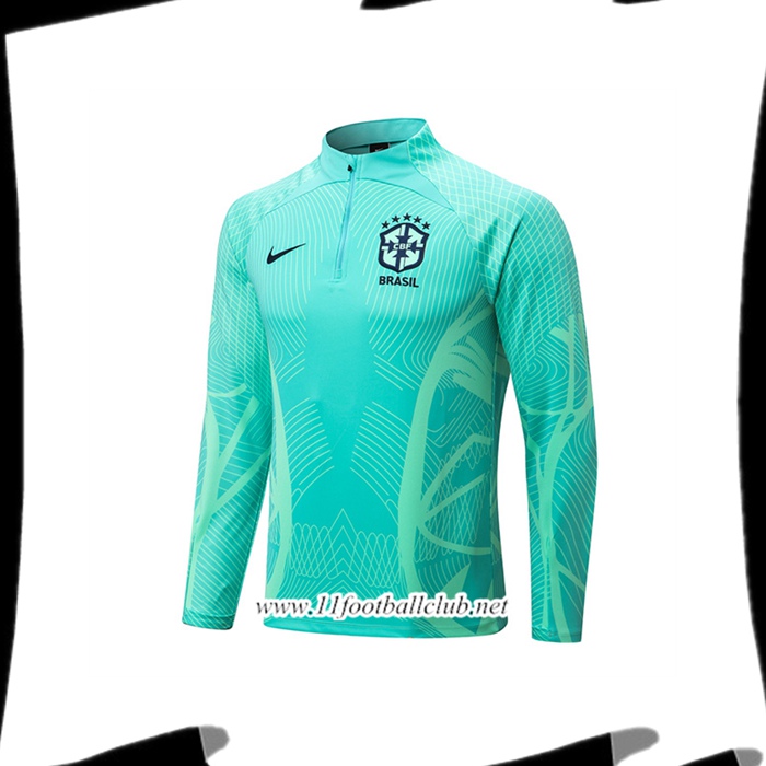 Le Nouveaux Sweatshirt Training Bresil Vert pattern 2022/2023