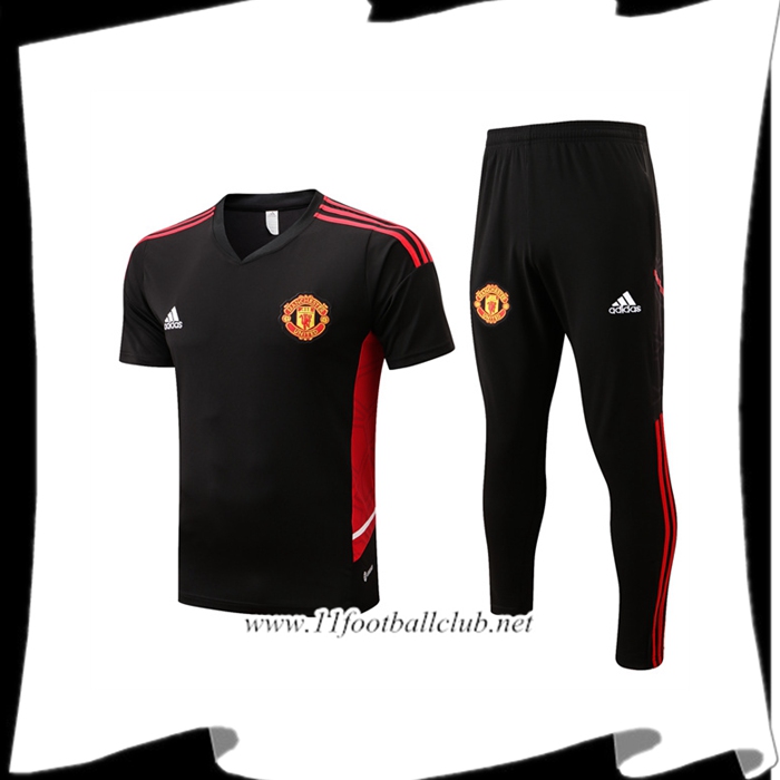 Ensemble Training T-Shirts Manchester United + Pantalon Rouge 2022/2023