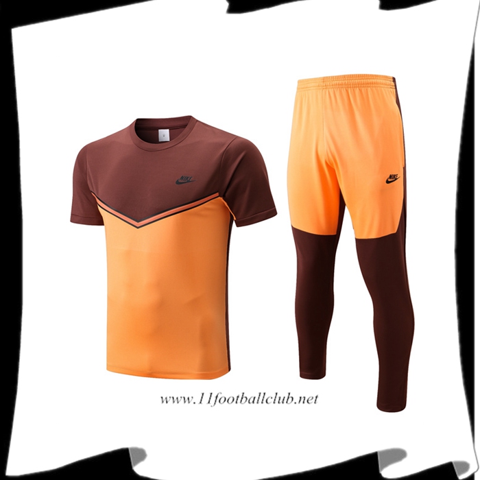 Ensemble Training T-Shirts Nike + Pantalon Jaune/Brune 2022/2023