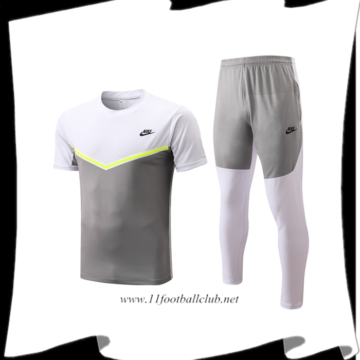 Ensemble Training T-Shirts Nike + Pantalon Gris/Blanc 2022/2023