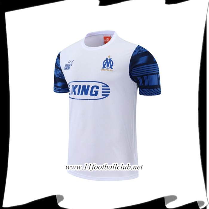 Training T-Shirts Marseille OM Blanc/Bleu 2022/2023