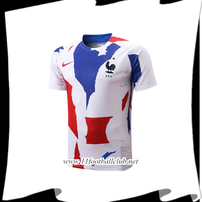 Training T-Shirts France Blanc/Bleu/Rouge 2022/2023