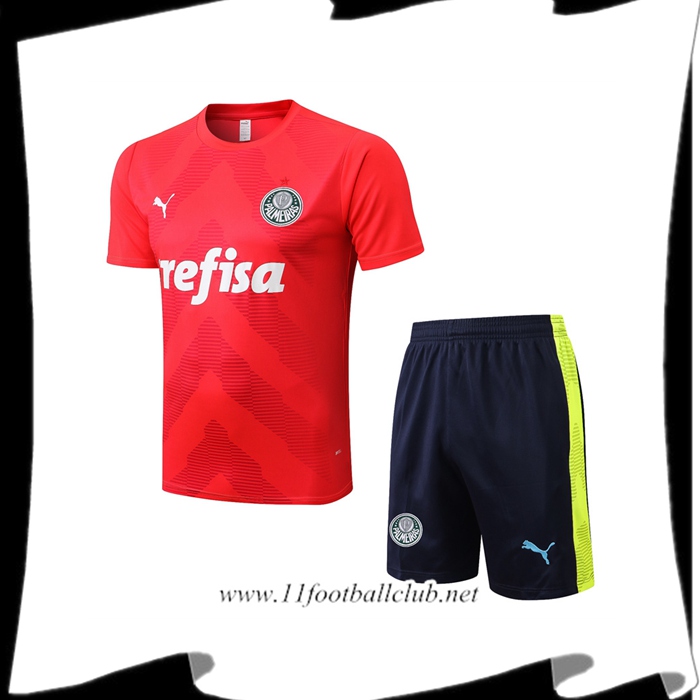 Ensemble Training T-Shirts + Shorts Palmeiras Rouge 2022/2023