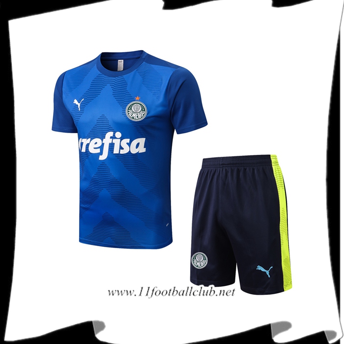 Ensemble Training T-Shirts + Shorts Palmeiras Bleu 2022/2023