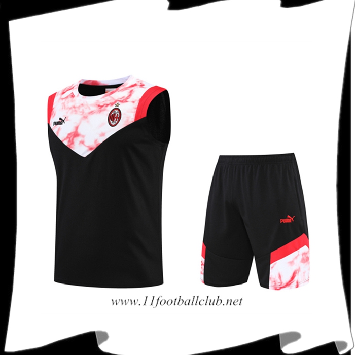 Ensemble Training Debardeur + Shorts Milan AC Noir 2022/2023