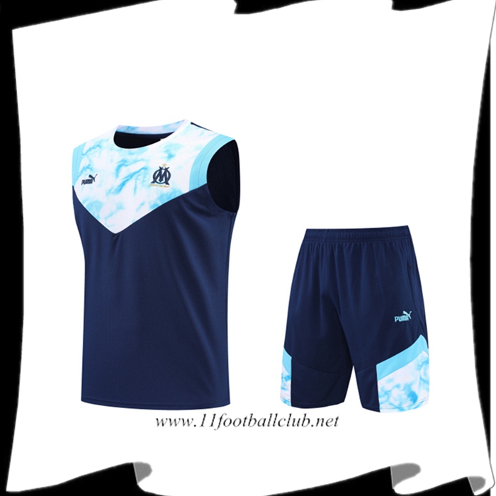 Ensemble Training Debardeur + Shorts Marseille OM Bleu Marin 2022/2023