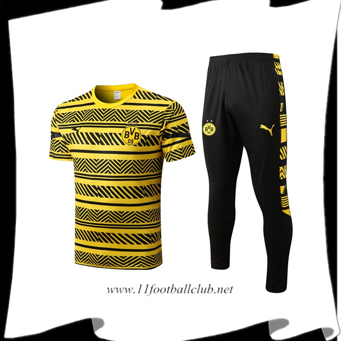 Ensemble Training T-Shirts + Pantalon Dortmund Jaune 2022/2023