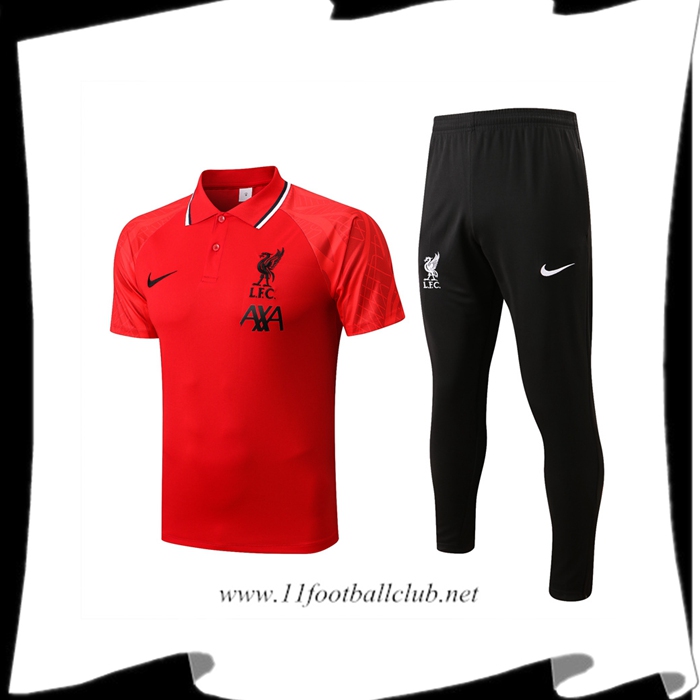 Ensemble Polo Foot FC Liverpool Rouge 2022/2023