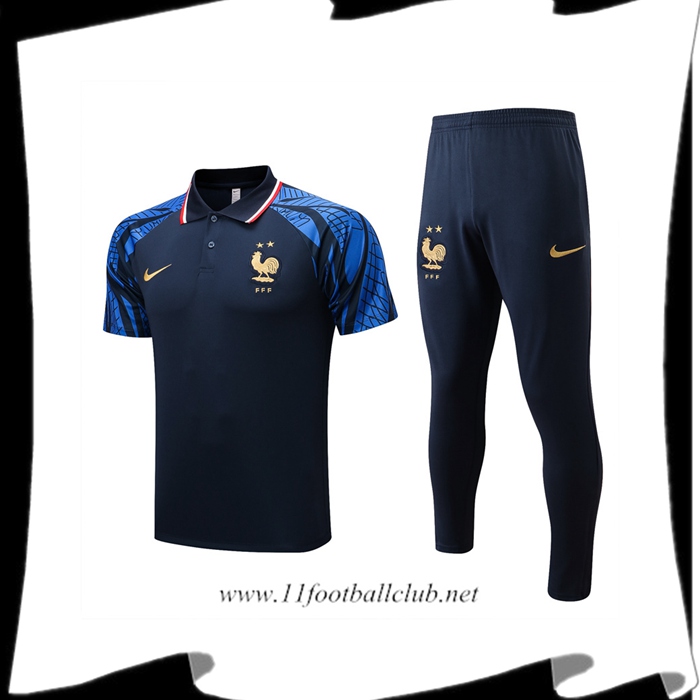 Ensemble Polo Foot France Bleu Marin 2022/2023