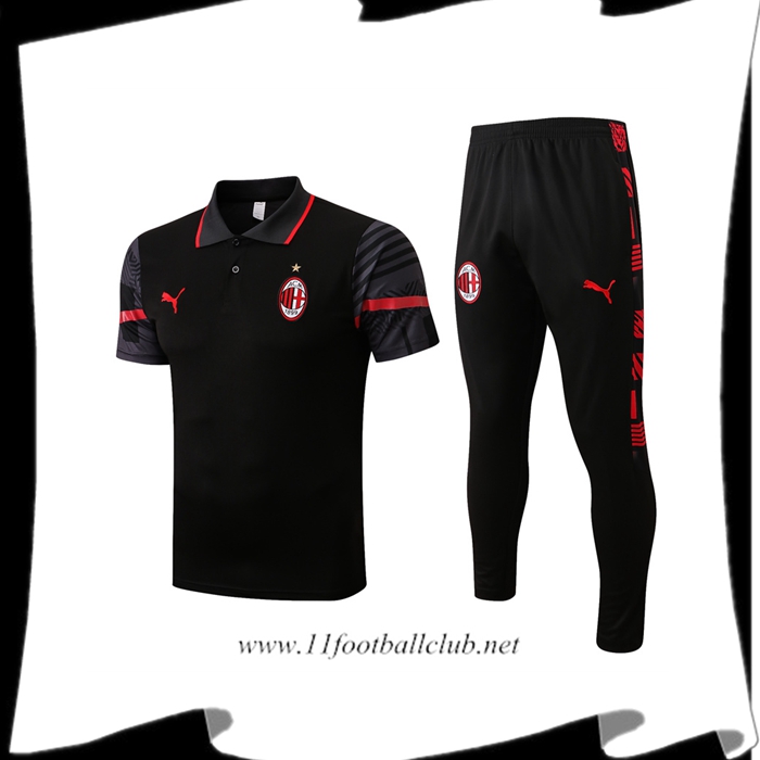 Ensemble Polo Foot Milan AC Noir 2022/2023