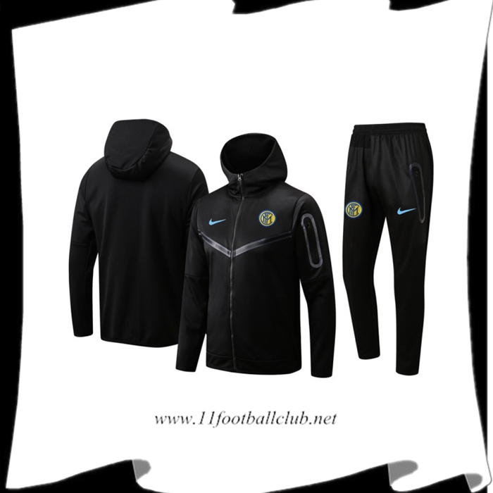 Ensemble Veste A Capuche Survetement Foot Inter Milan Noir 2022/2023