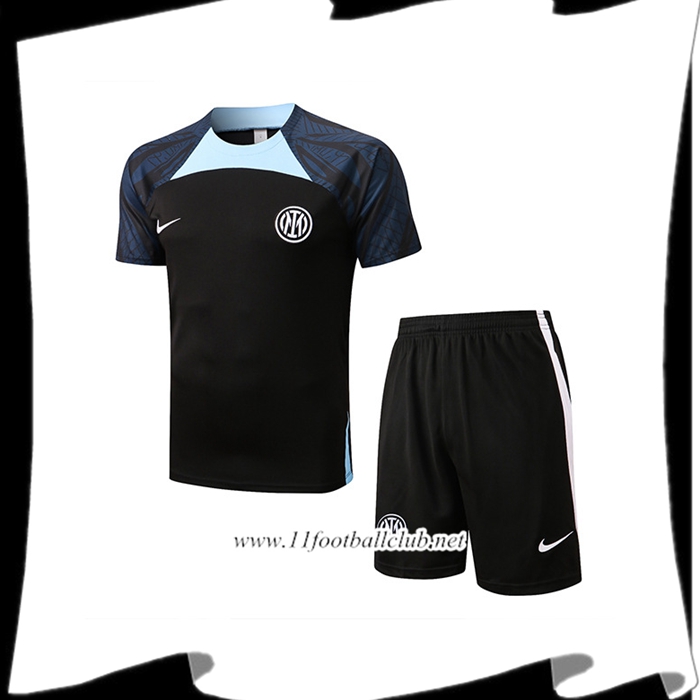 Ensemble Training T-Shirts + Shorts Inter Milan Noir 2022/2023