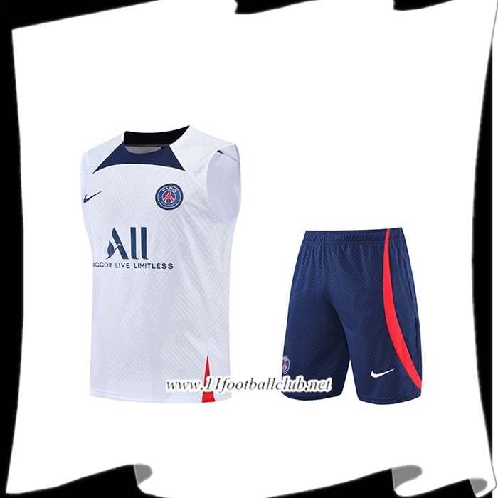 Ensemble Training Debardeur + Shorts PSG Bleu/Blanc 2022/2023