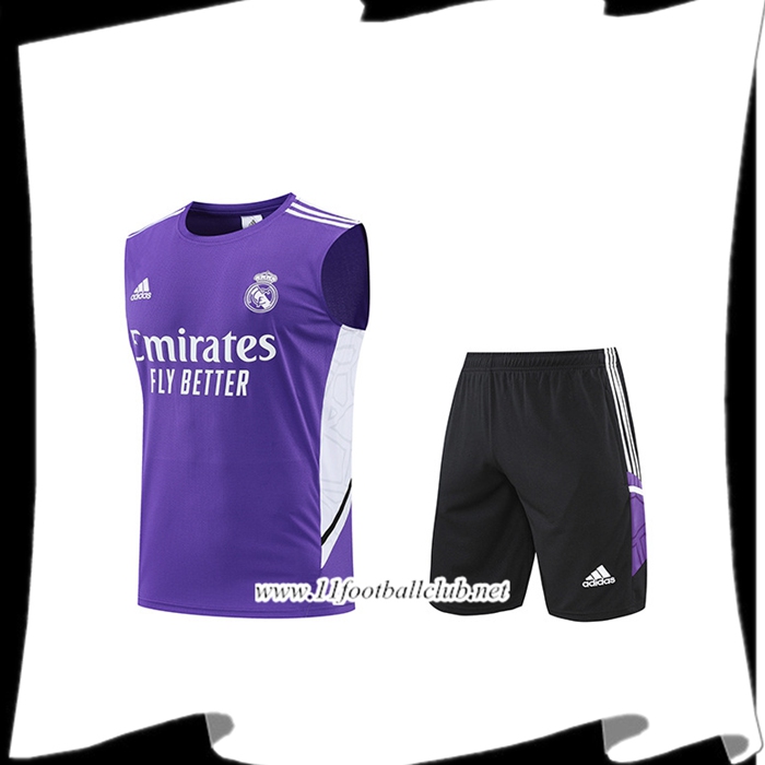 Ensemble Training Debardeur + Shorts Real Madrid Pourpre 2022/2023