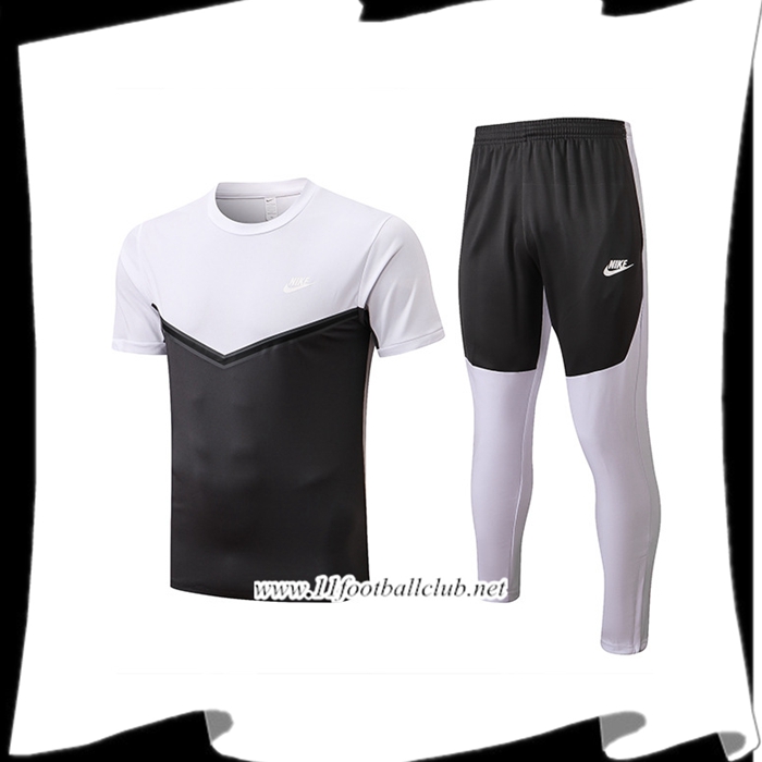 Ensemble Training T-Shirts + Pantalon Nike Blanc/Noir 2022/2023