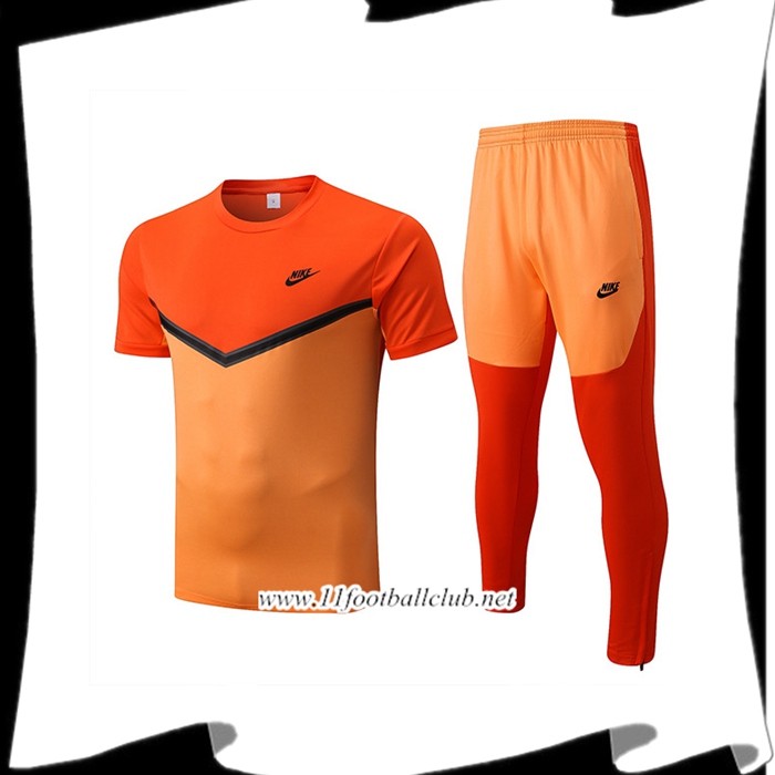 Ensemble Training T-Shirts + Pantalon Nike Orange 2022/2023