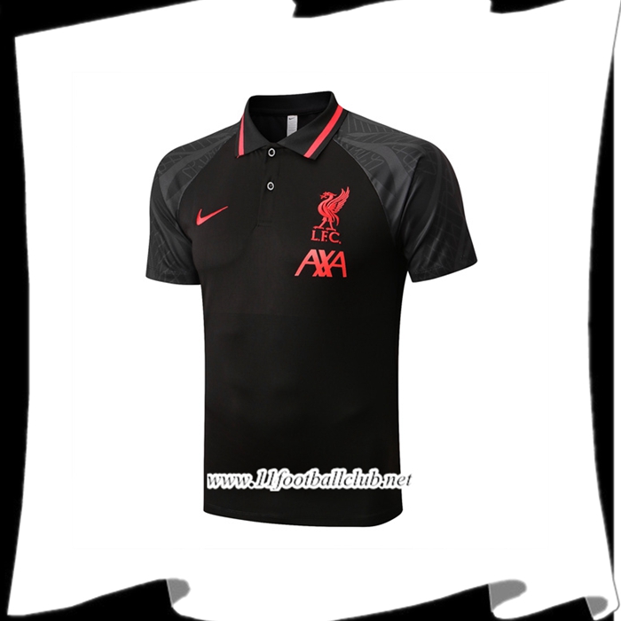 Polo Foot FC Liverpool Noir/Gris 2022/2023