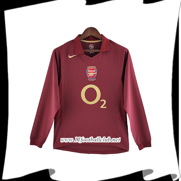 Maillot de Foot Arsenal Retro Domicile Manches Longues 2005/2006