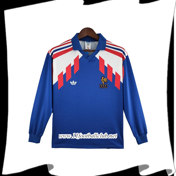 Maillot de Foot France Retro Domicile Manches Longues 1988/1990