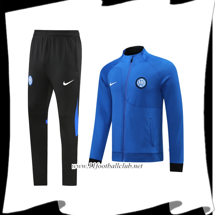 Ensemble Veste Survetement de Foot Inter Milan Bleu 2022/2023