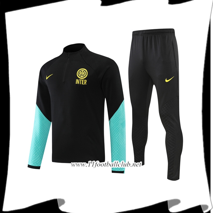 Ensemble Survetement de Foot Inter Milan Noir/Vert 2022/2023