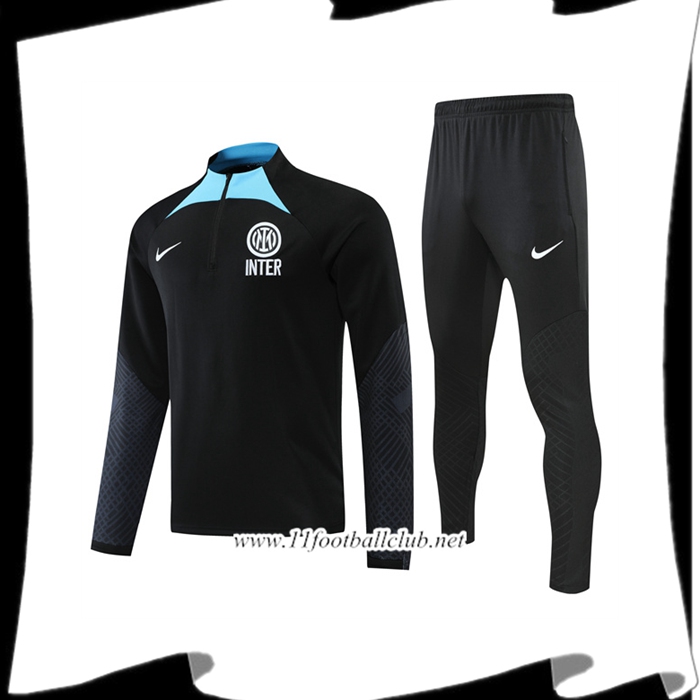 Ensemble Survetement de Foot Inter Milan Noir 2022/2023