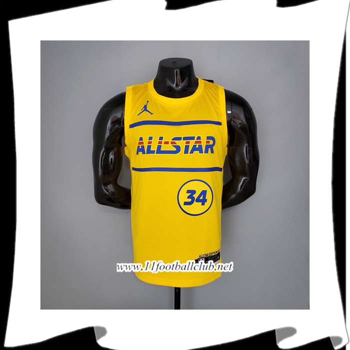 Maillot All-Star (Antetokounmpo #34) 2021 Jaune
