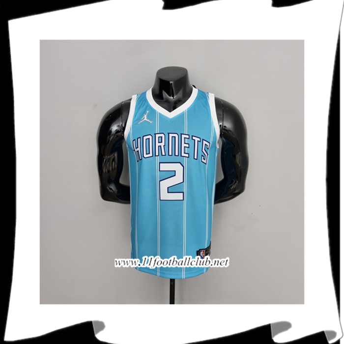 Maillot Charlotte Hornets (Ball #2) Bleu 75th Anniversary