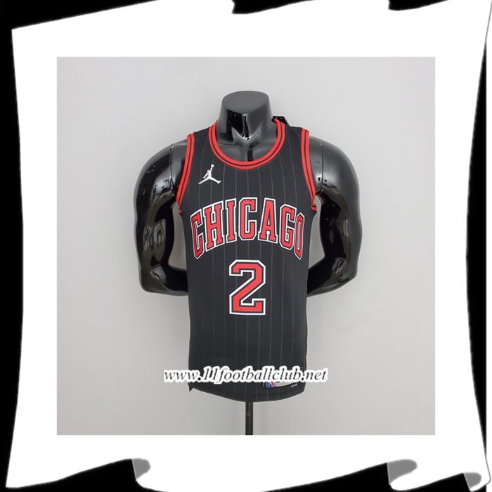 Maillot Chicago Bulls (Ball #2) Noir 75th Anniversary