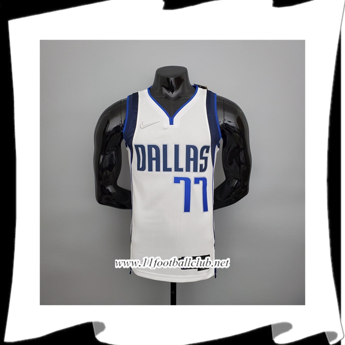 Maillot Dallas Mavericks (Doncic #77) Blanc 75th Anniversary
