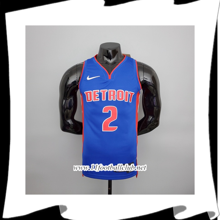 Maillot Detroit Pistons (Cunningham #2) Bleu 75th Anniversary