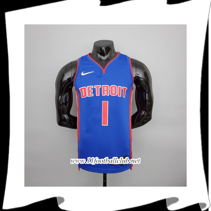 Maillot Detroit Pistons (Iverson #1) Bleu 75th Anniversary
