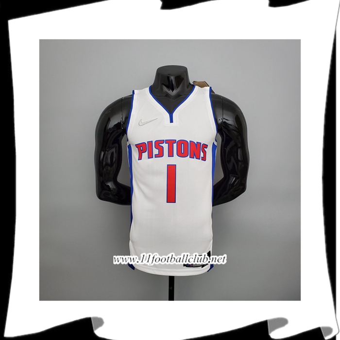 Maillot Detroit Pistons (Iverson #1) Blanc 75th Anniversary