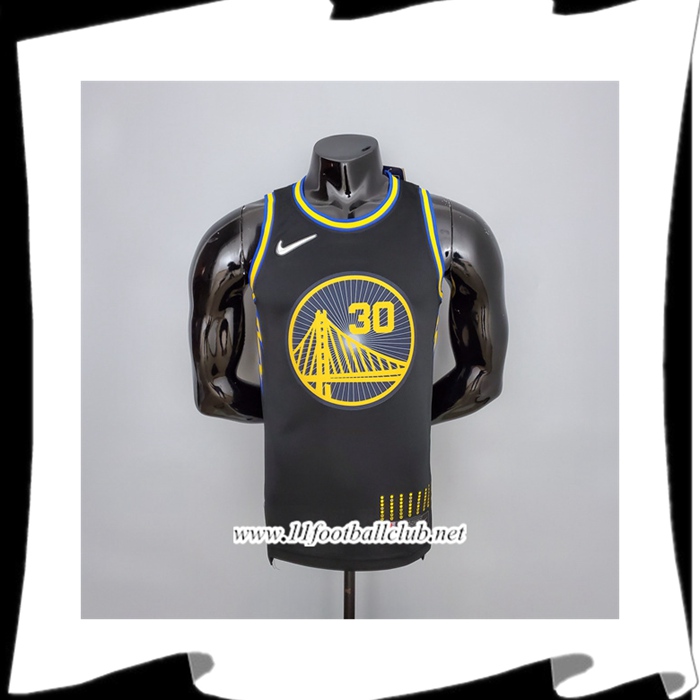 Maillot Golden State Warriors (Curry #2974) Noir 75th Anniversary