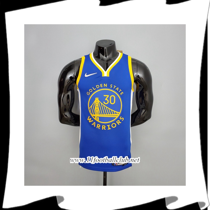 Maillot Golden State Warriors (Curry #2974) Bleu 75th Anniversary