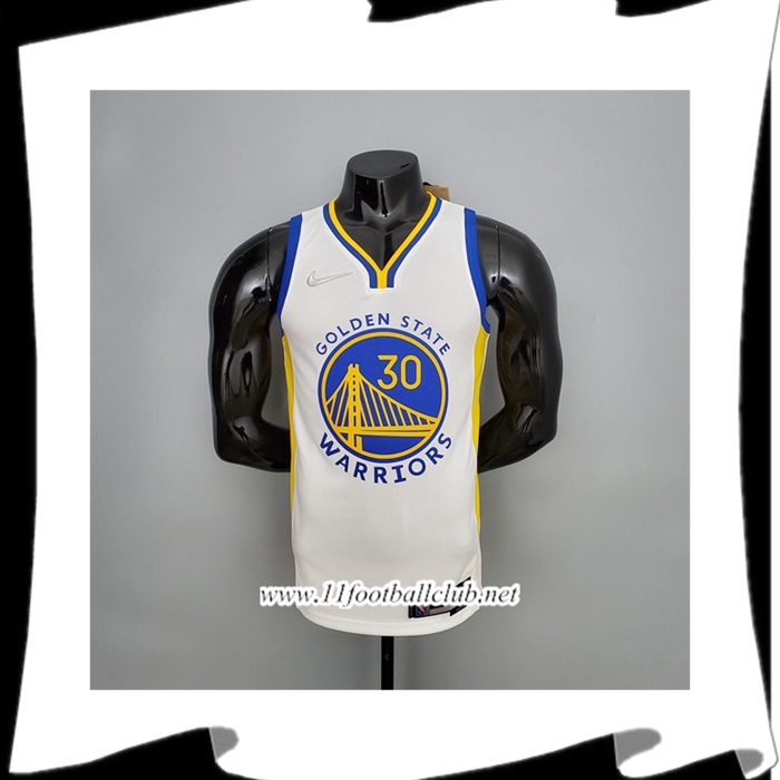 Maillot Golden State Warriors (Curry #2974) Blanc 75th Anniversary