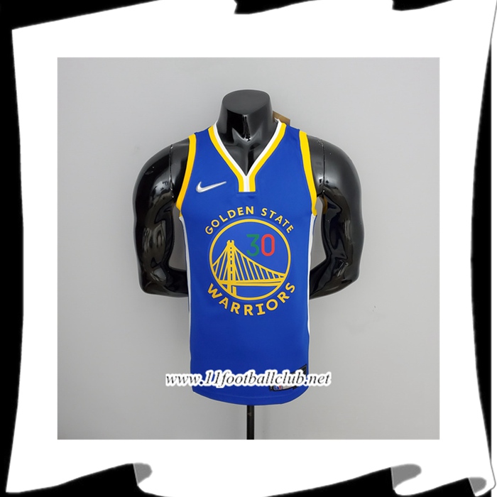 Maillot Golden State Warriors (Curry #30) Bleu 75th Anniversary Mexique Edition