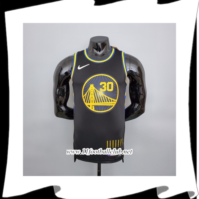 Maillot Golden State Warriors (Curry #30) Noir 75th Anniversary City Edition