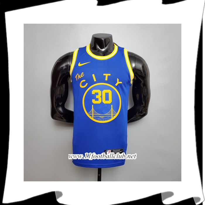 Maillot Golden State Warriors (Curry #30) Bleu Tram Version
