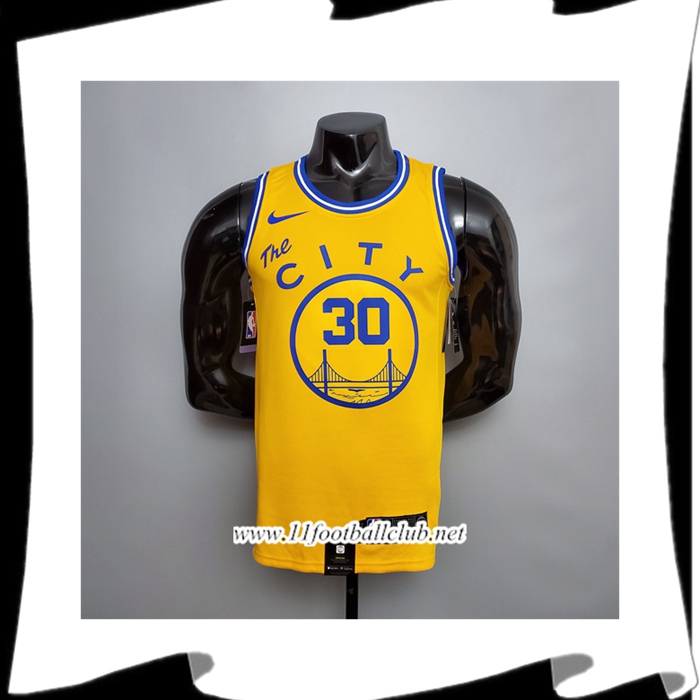 Maillot Golden State Warriors (Curry #30) Jaune Tram Version