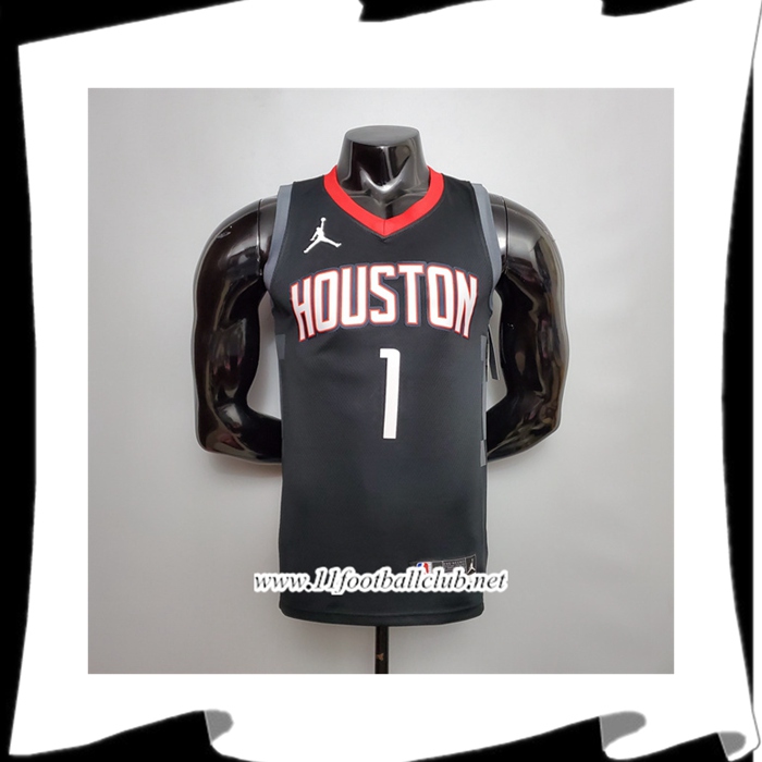 Maillot Houston Rockets (McGrady #1) Noir Jordan Theme Limited City Edition