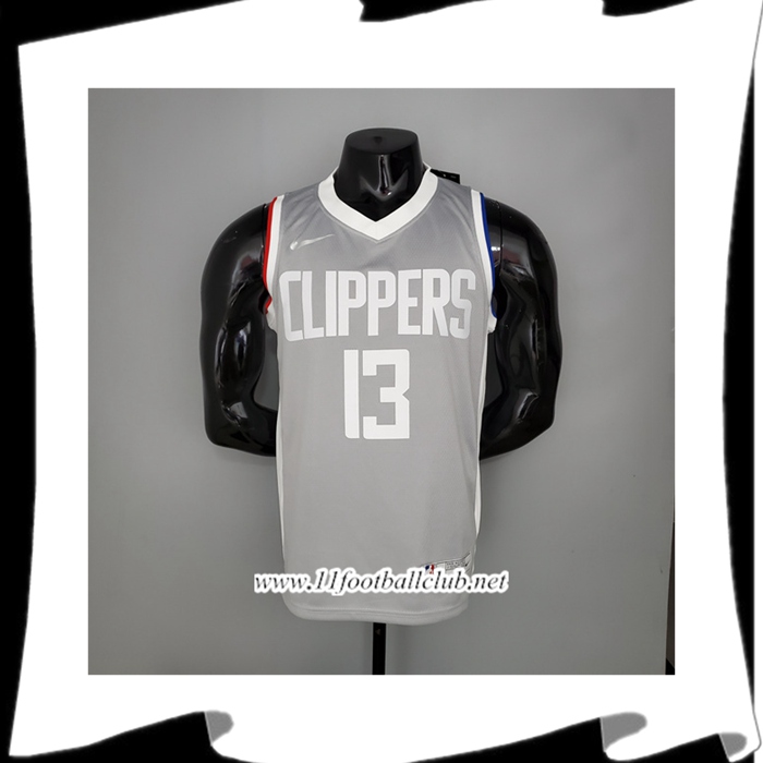 Maillot Los Angeles Clippers (George# 13) 2021 Gris Bonus Edition