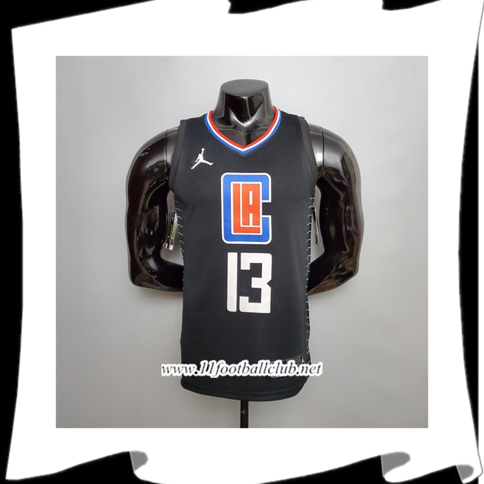 Nouveau Maillot Los Angeles Clippers (George #13) Noir Theme Limited City Edition