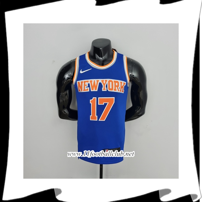 Maillot New York Knicks (Lin #17) Bleu 75th Anniversary