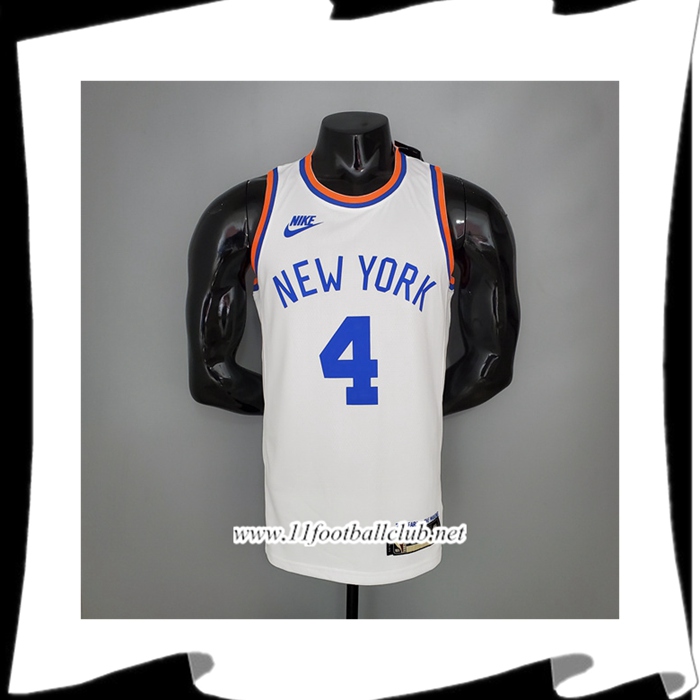 Maillot New York Knicks (Rose #4) Blanc 75th Anniversary