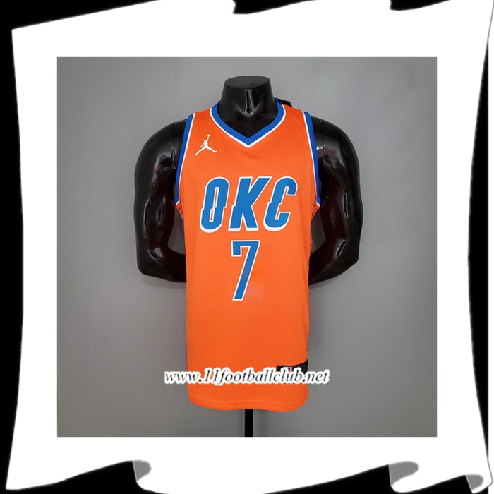 Maillot Oklahoma City Thunder (Anthony #7) Orange Jordan