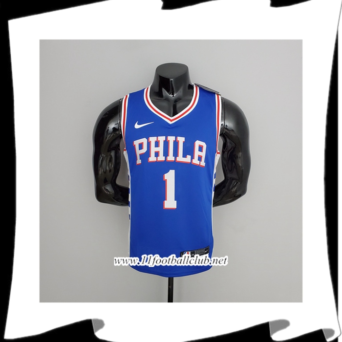 Maillot Philadelphia 76ers (Harden #1) Bleu V-collerette